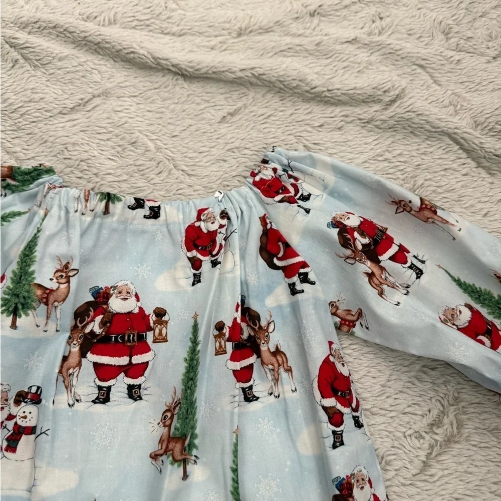 New Hand Made Santa Christmas Dress Size 6